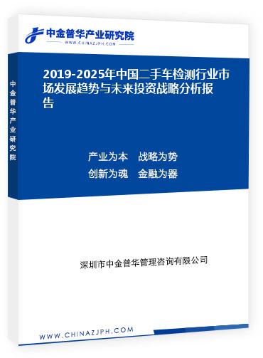 2019-2025年中國二手車檢測行業市場發展趨勢與未來投資戰略分析報告