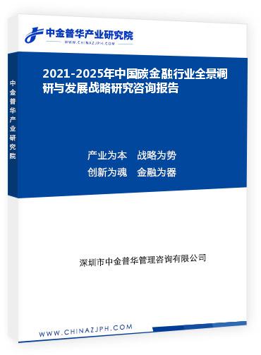 2021-2025年中國碳金融行業全景調研與發展戰略研究咨詢報告