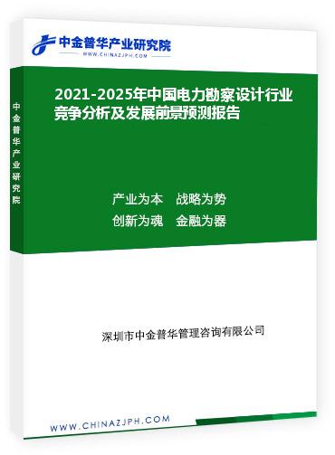 2021-2025年中國電力勘察設計行業競爭分析及發展前景預測報告