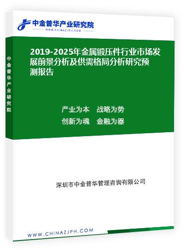 2019-2025年金屬鍛壓件行業市場發展前景分析及供需格局分析研究預測報告